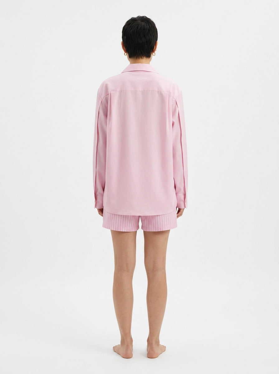 Soft Pink Cashmere Silk Shirt