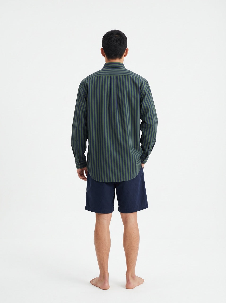 Cotton Stripe Button-Down Shirt