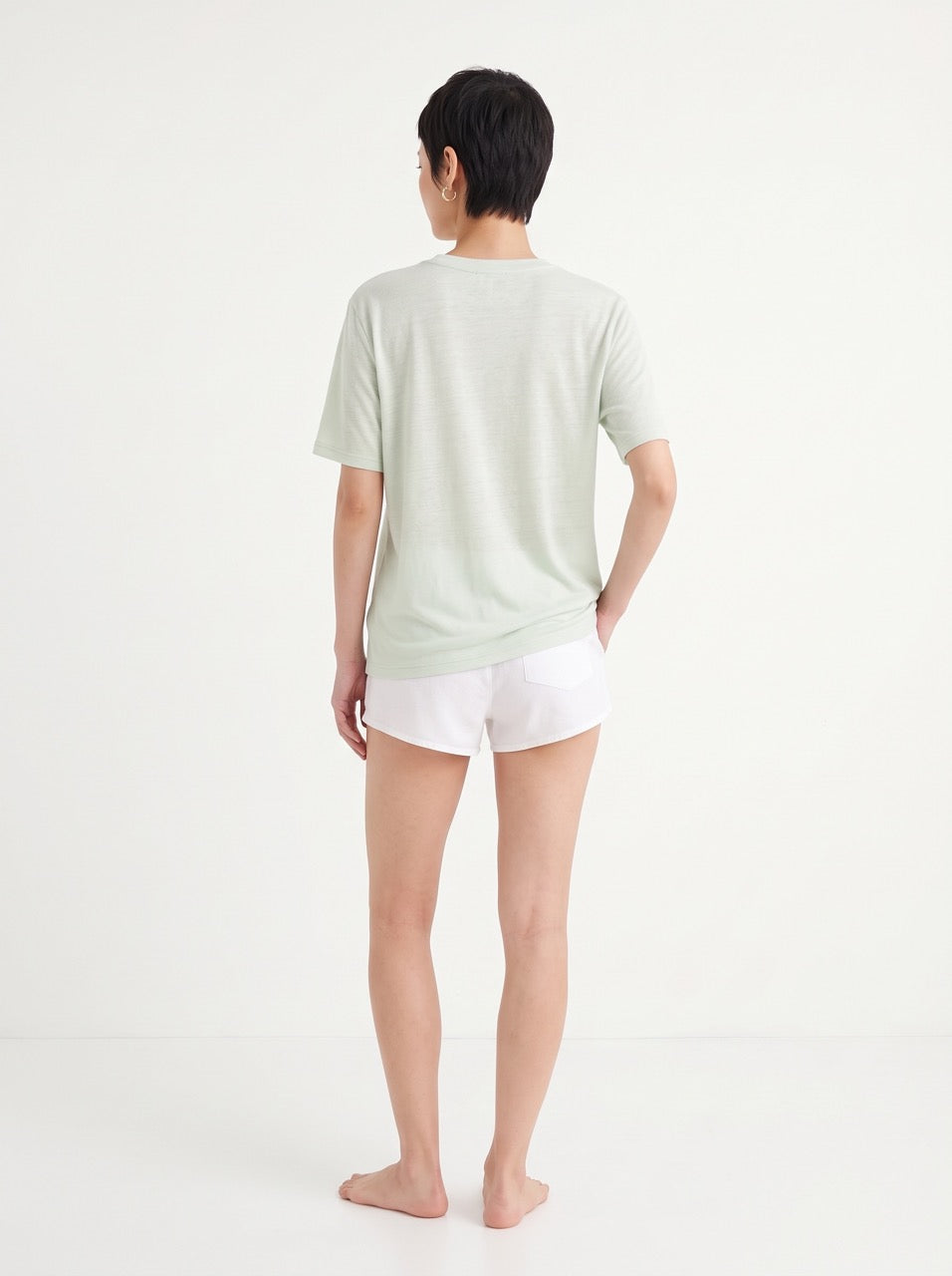 Snow Cotton Short Sleeve T-Shirt – Sage Green