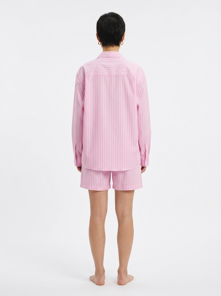Pink Stripe Cotton Shirt