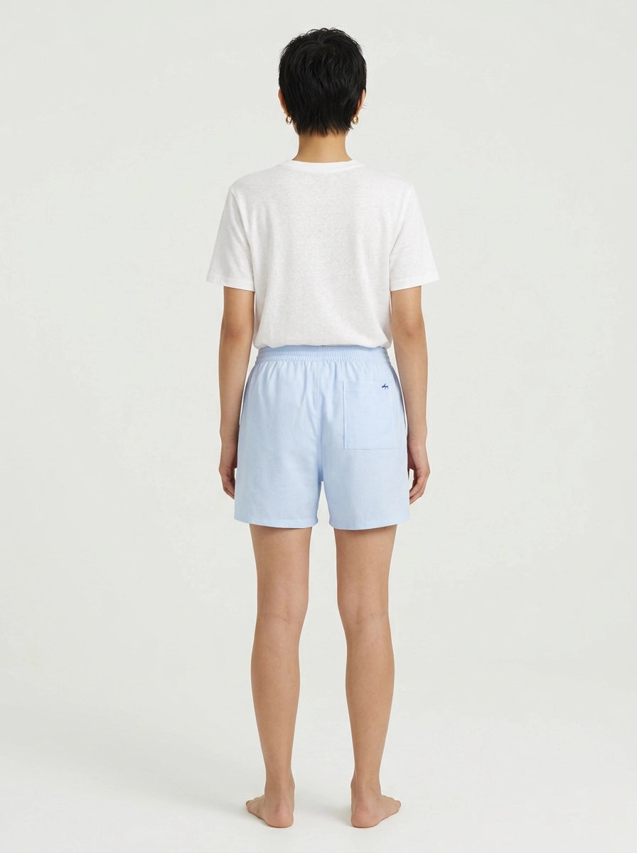 Sky Blue Cotton Boxer Shorts