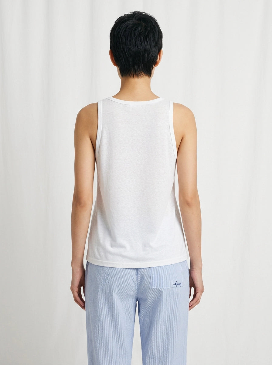 White Snow Cotton Tank Top
