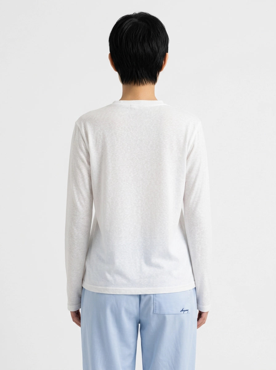 White Snow Cotton Long Sleeve T-Shirt