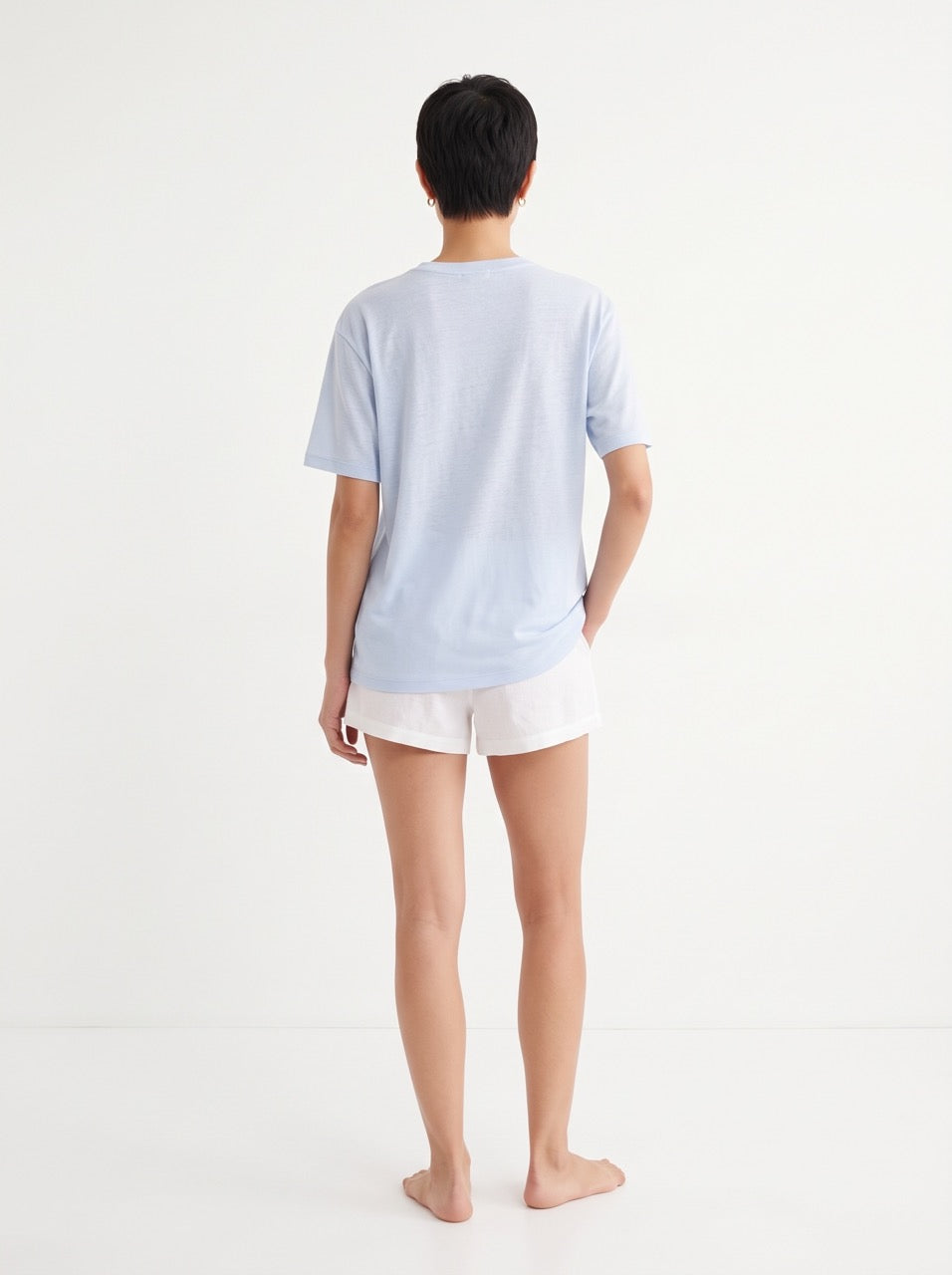 Snow Cotton Short Sleeve T-Shirt – Sky Blue