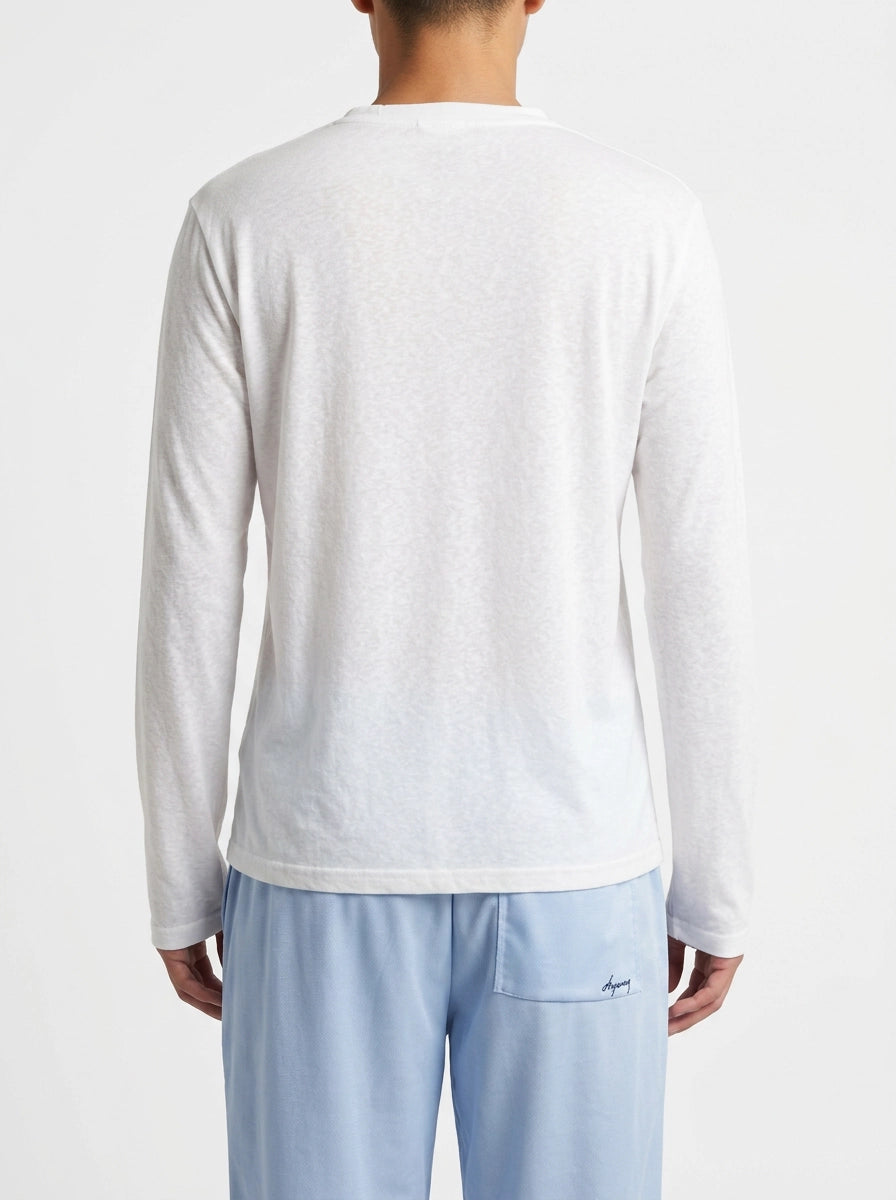 White Snow Cotton Long Sleeve T-Shirt