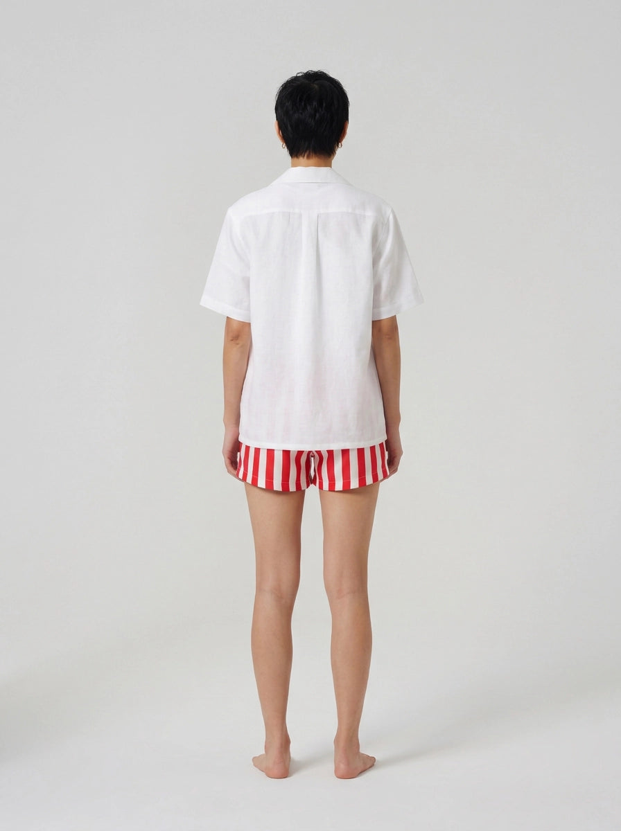 Red Stripe Swim Shorts