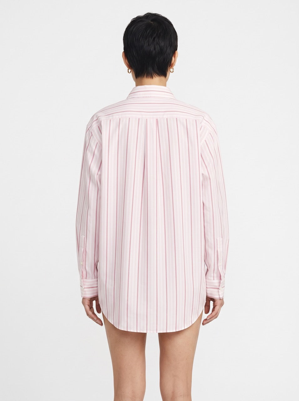 Pink Stripe Yarn-Dyed Cotton Button-Down Shirt