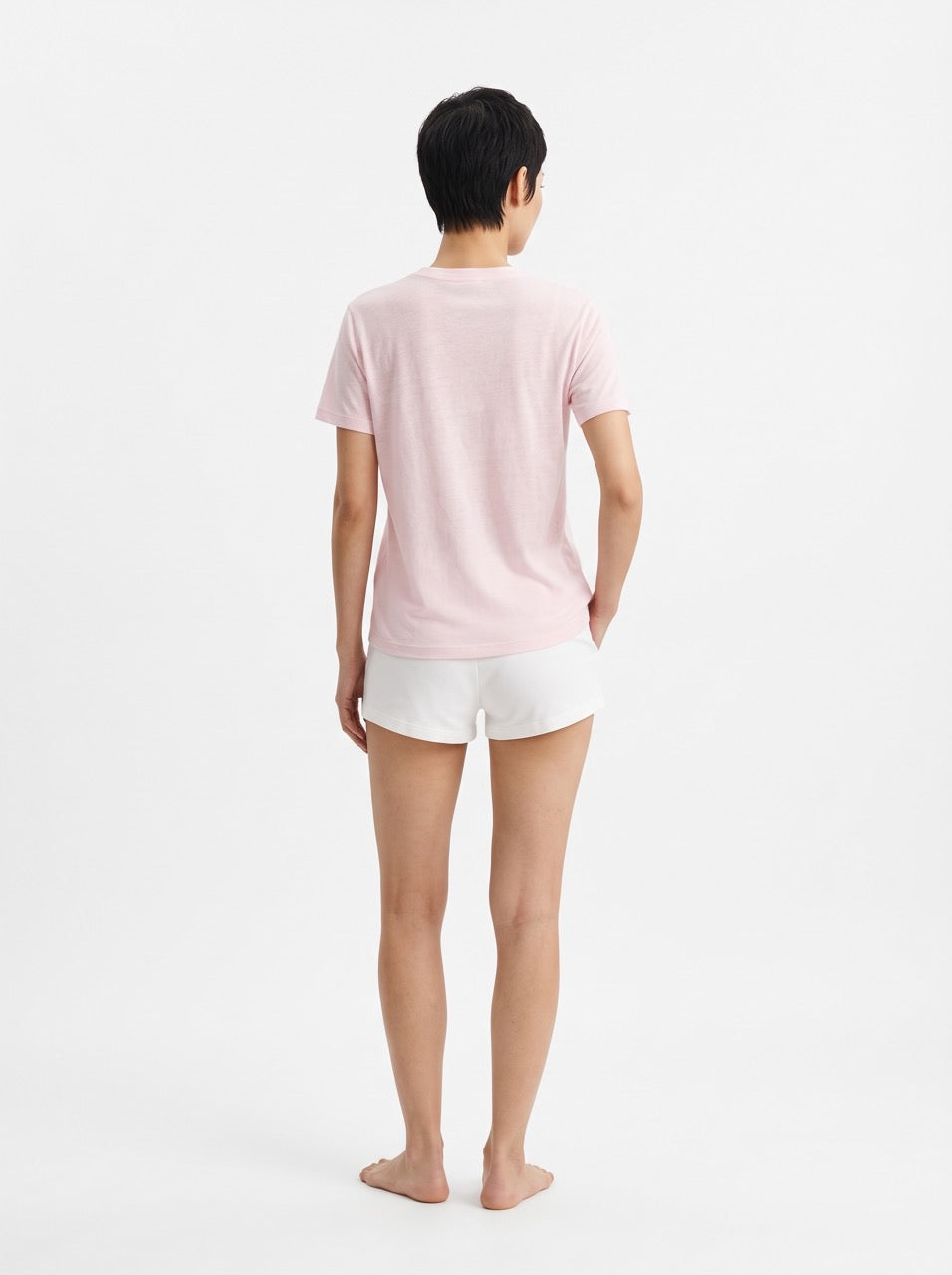 Snow Cotton Short Sleeve T-Shirt – Soft Pink