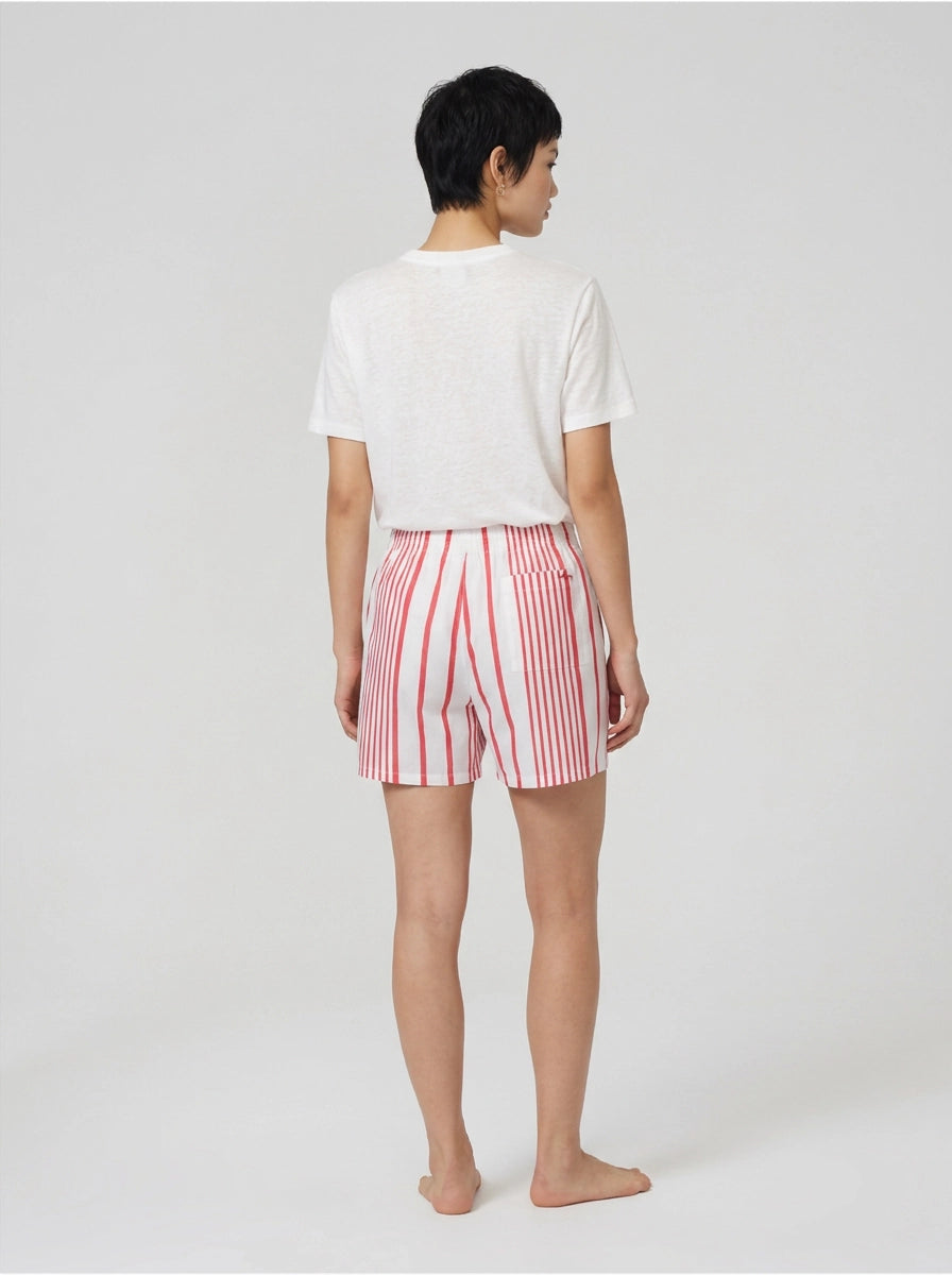 Red Stripe Cotton Boxer Shorts