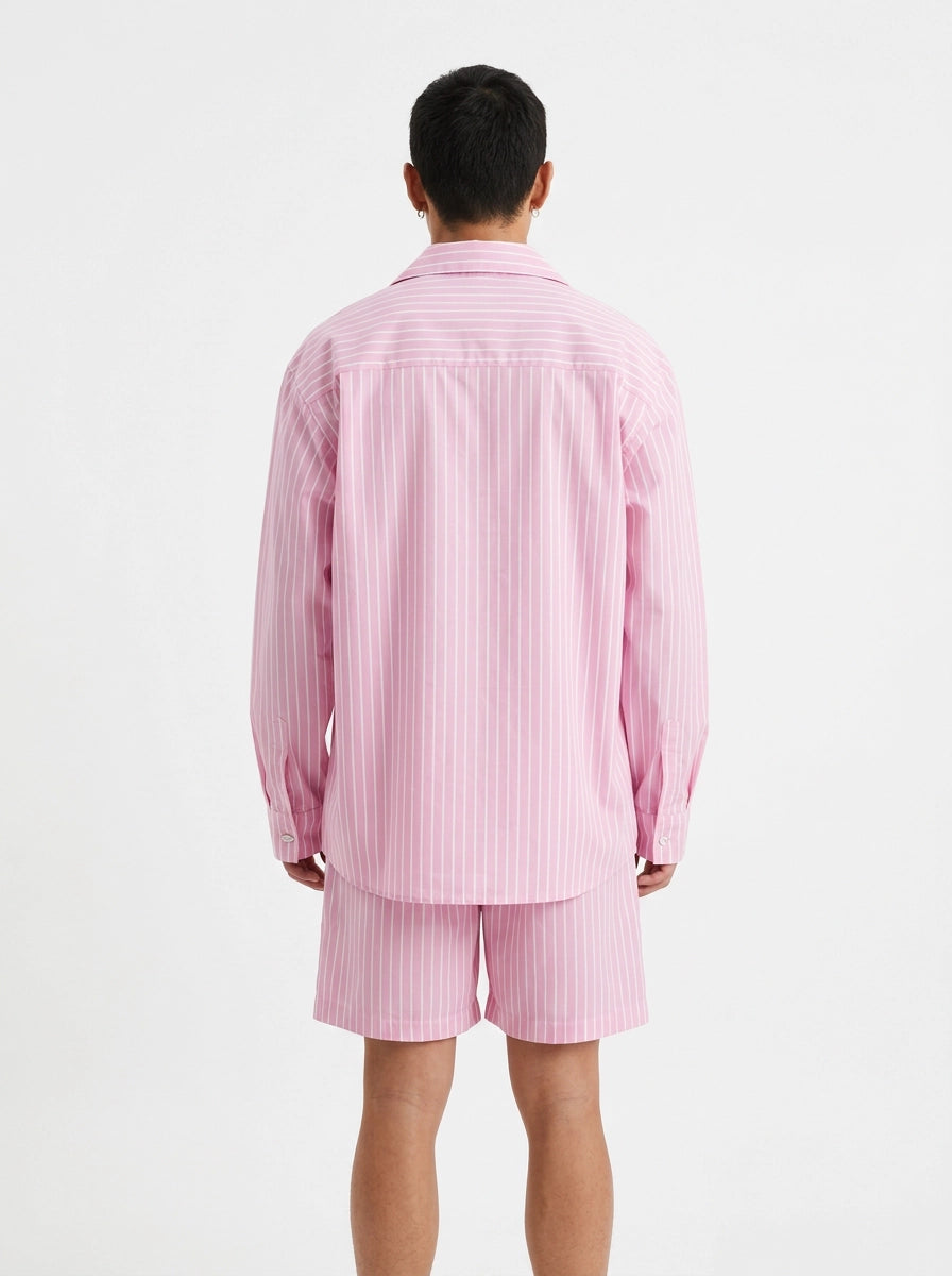 Pink Stripe Cotton Shirt