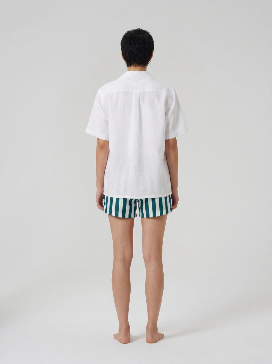 Emerald Stripe Swim Shorts