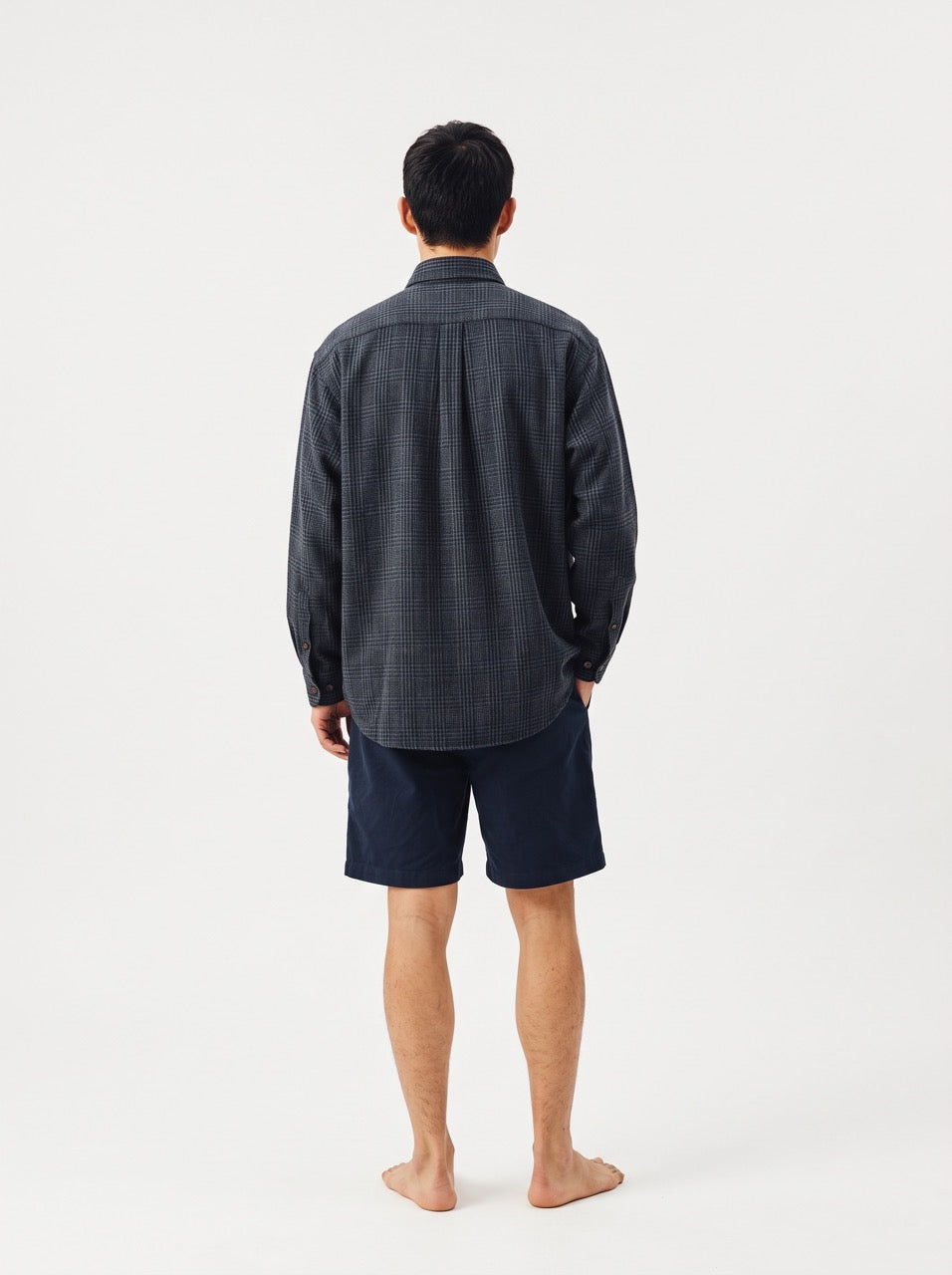 Heavyweight Cotton Glen Check Button-Down Shirt