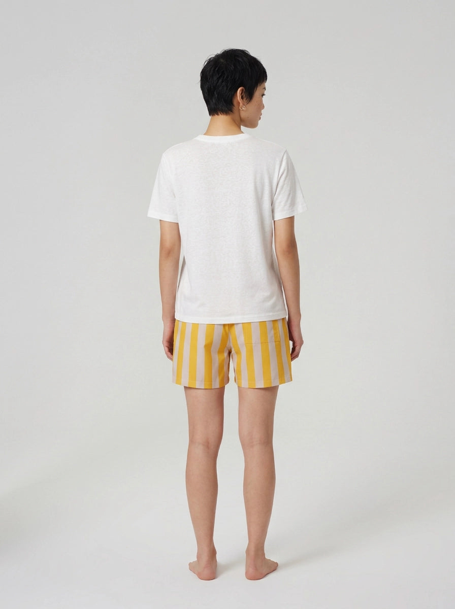 Yellow Stripe Cotton Boxer Shorts