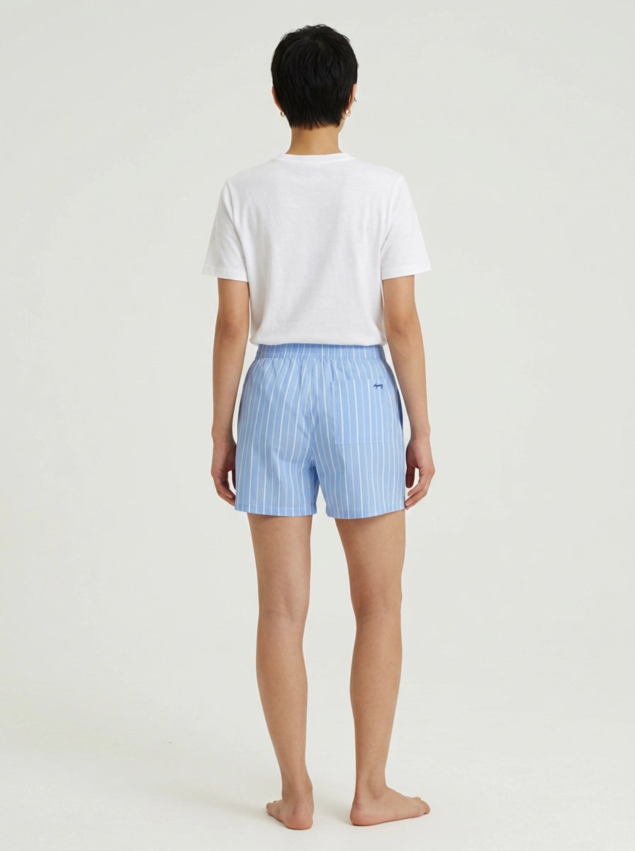 Sky Blue Stripe Cotton & TENCEL™ Boxer Shorts